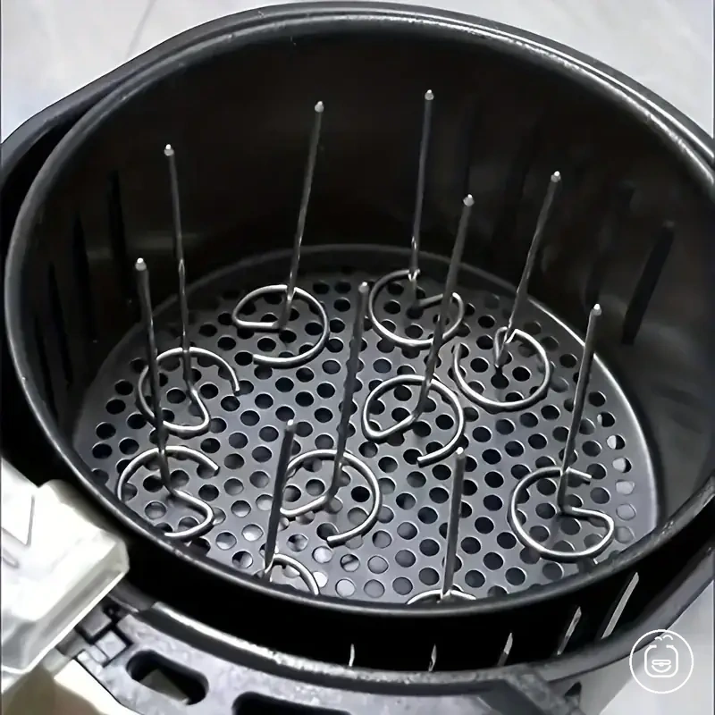 10 Spießnadeln aus Edelstahl 304 für Heißluftfritteusen und vertikales Grillen