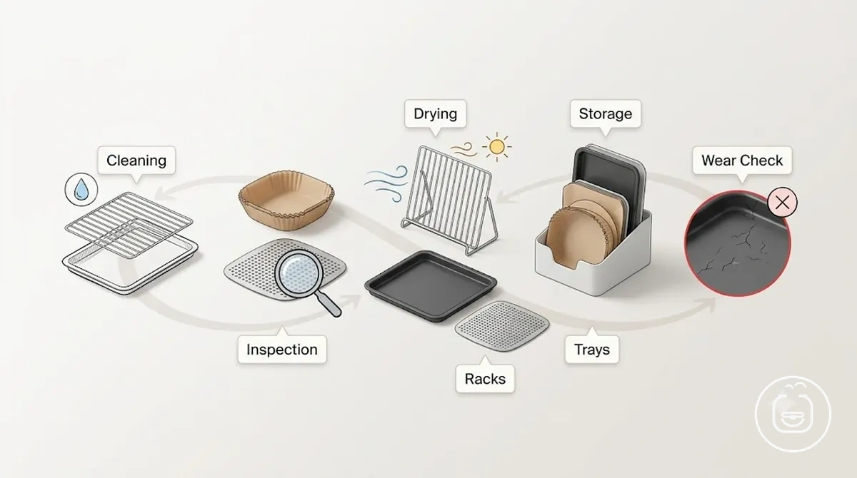 Hava fritöz aksesuar bakım görevleri ve denetim genel bakış